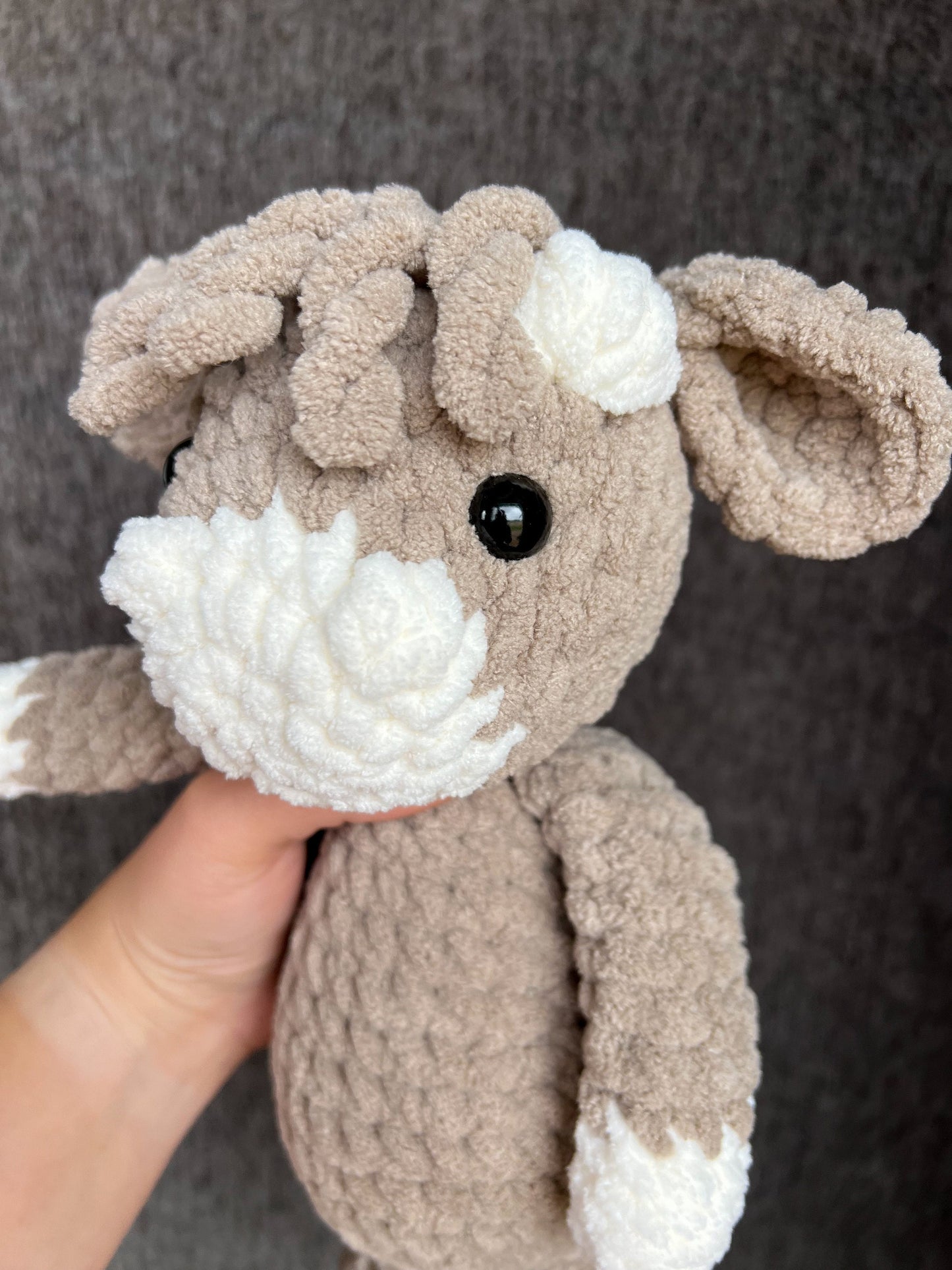 Highland Cow Plush – Handmade Crochet Stuffed Animal – Soft Farm Toy