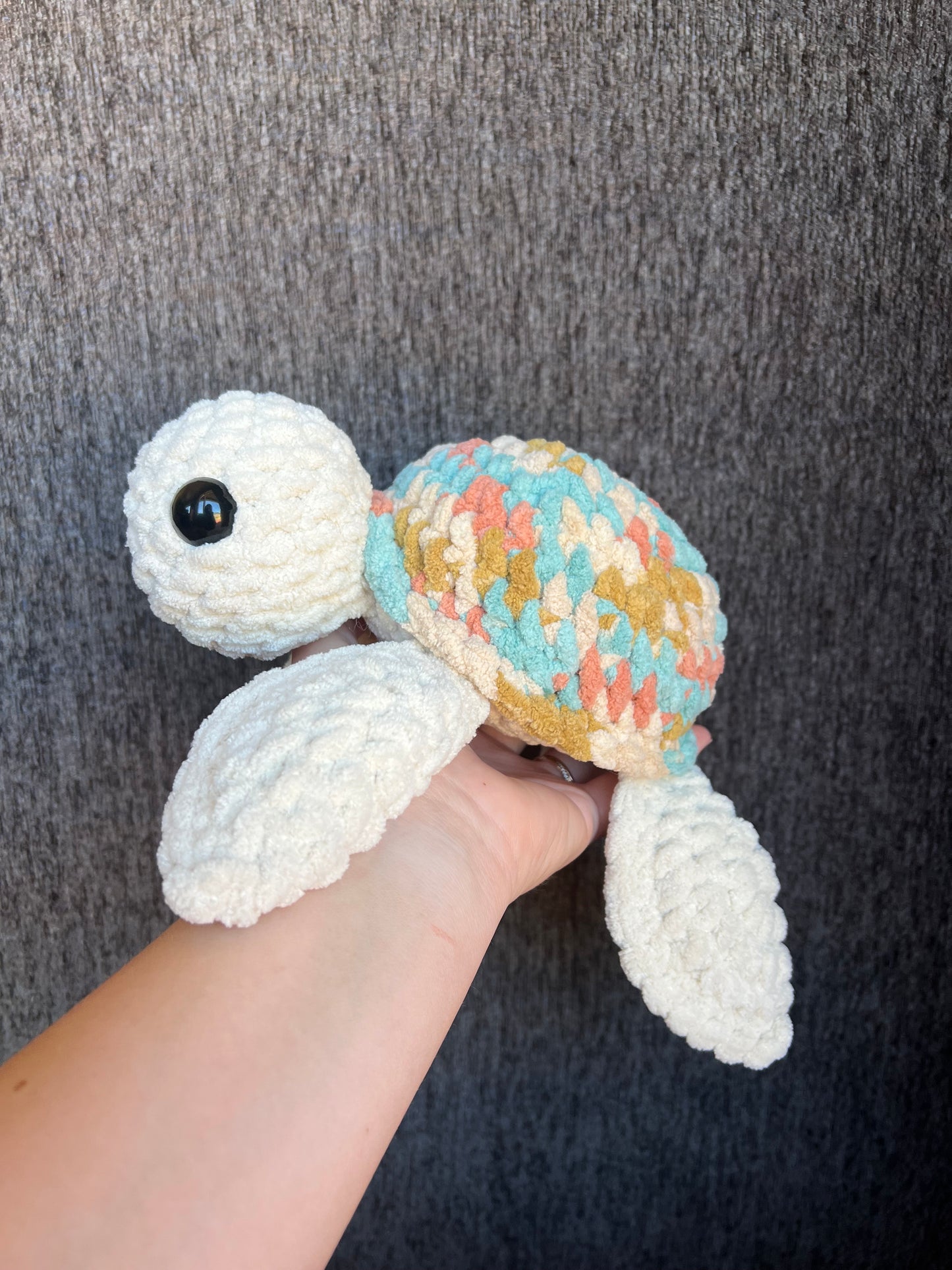 Sea Turtle Plushie – Handmade Crochet Ocean Turtle Toy Gift