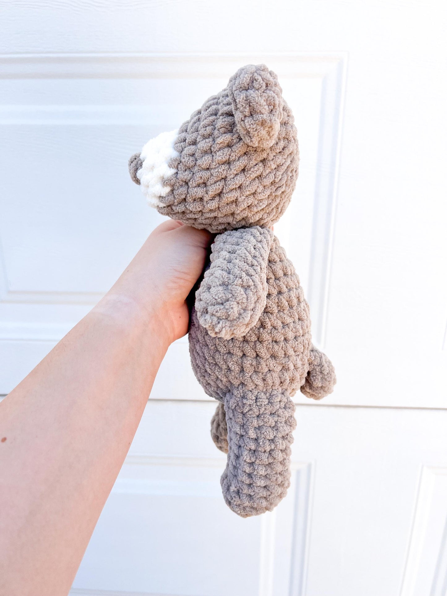 Teddy Bear Stuffed Animal – Handmade Crochet Plush – Baby Shower Gift Idea