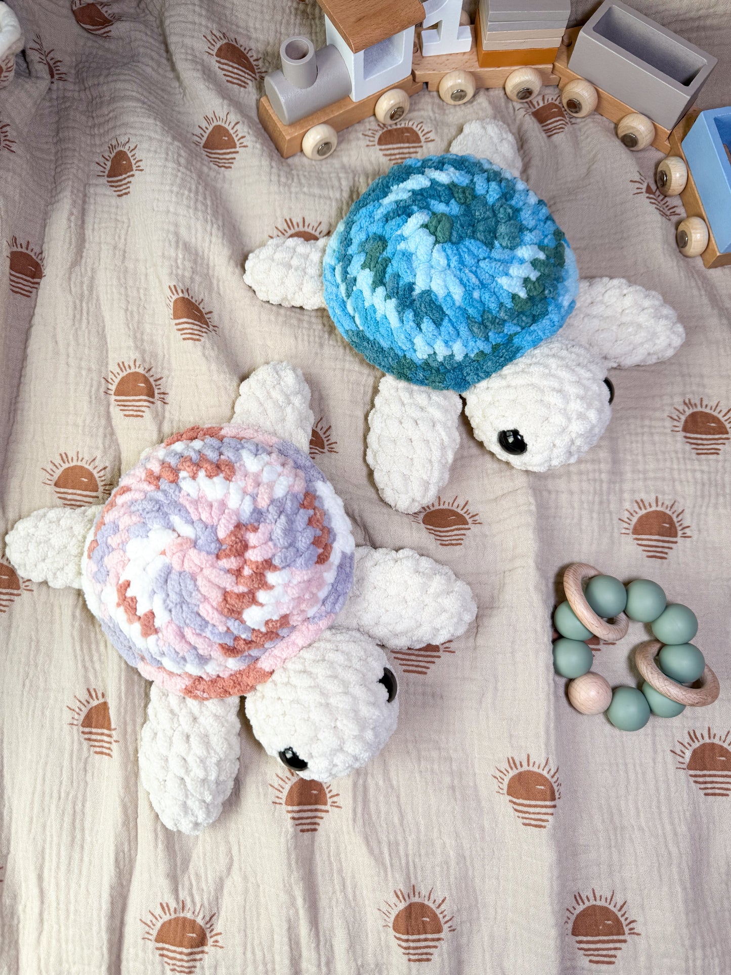 Sea Turtle Plushie – Handmade Crochet Ocean Turtle Toy Gift