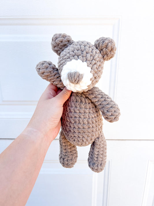 Teddy Bear Stuffed Animal – Handmade Crochet Plush – Baby Shower Gift Idea