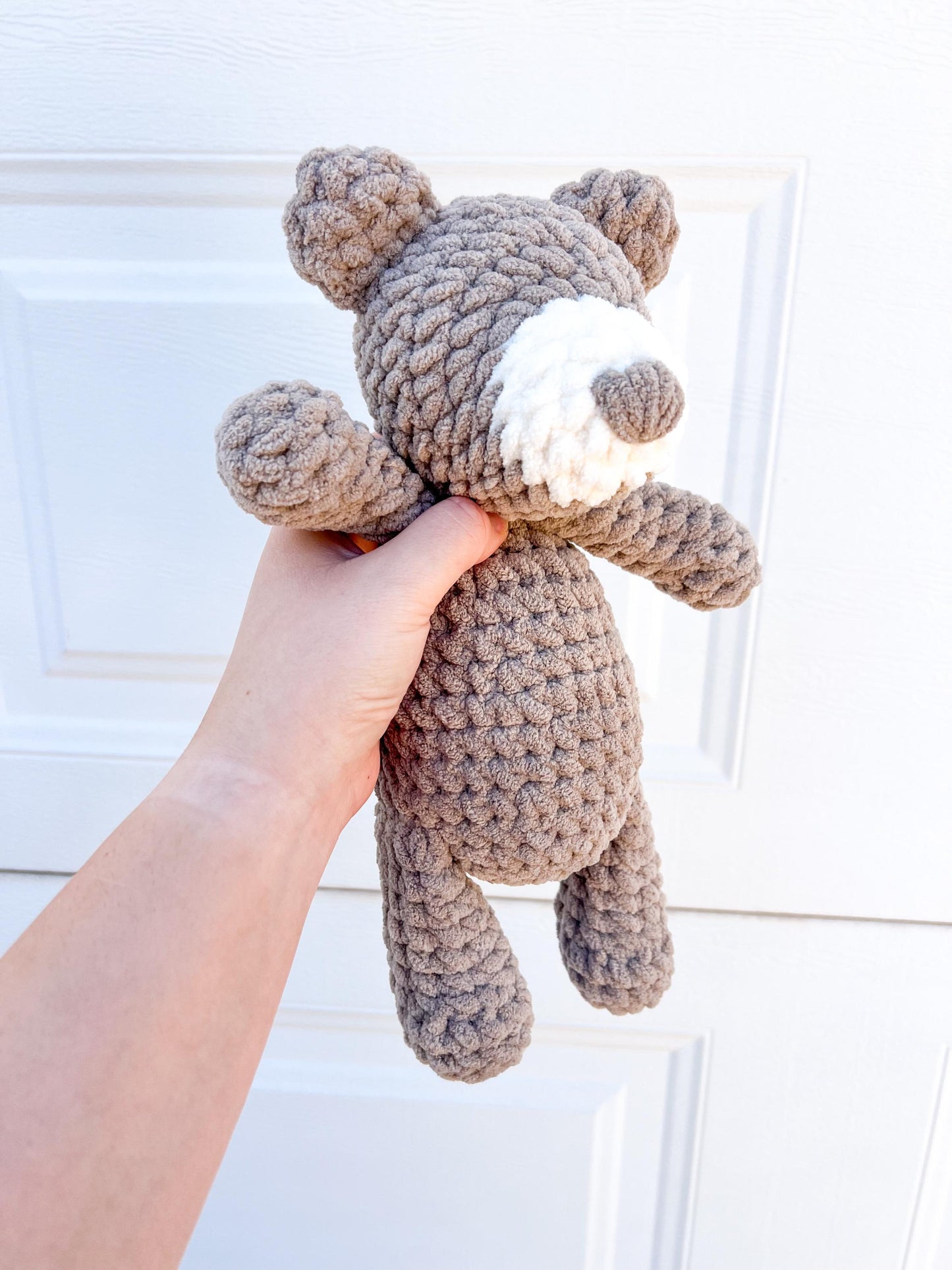 Teddy Bear Stuffed Animal – Handmade Crochet Plush – Baby Shower Gift Idea