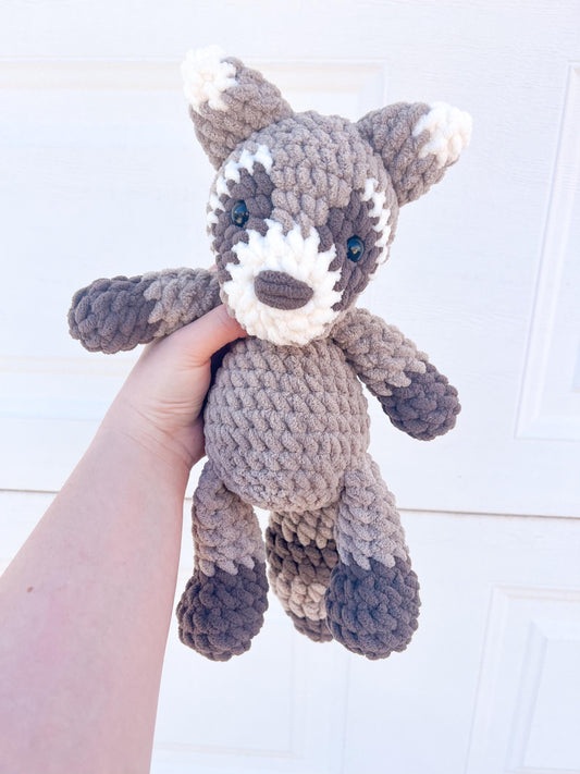 Handmade Crochet Raccoon Plushie – Soft Woodland Stuffed Animal – Baby Shower or Nursery Gift