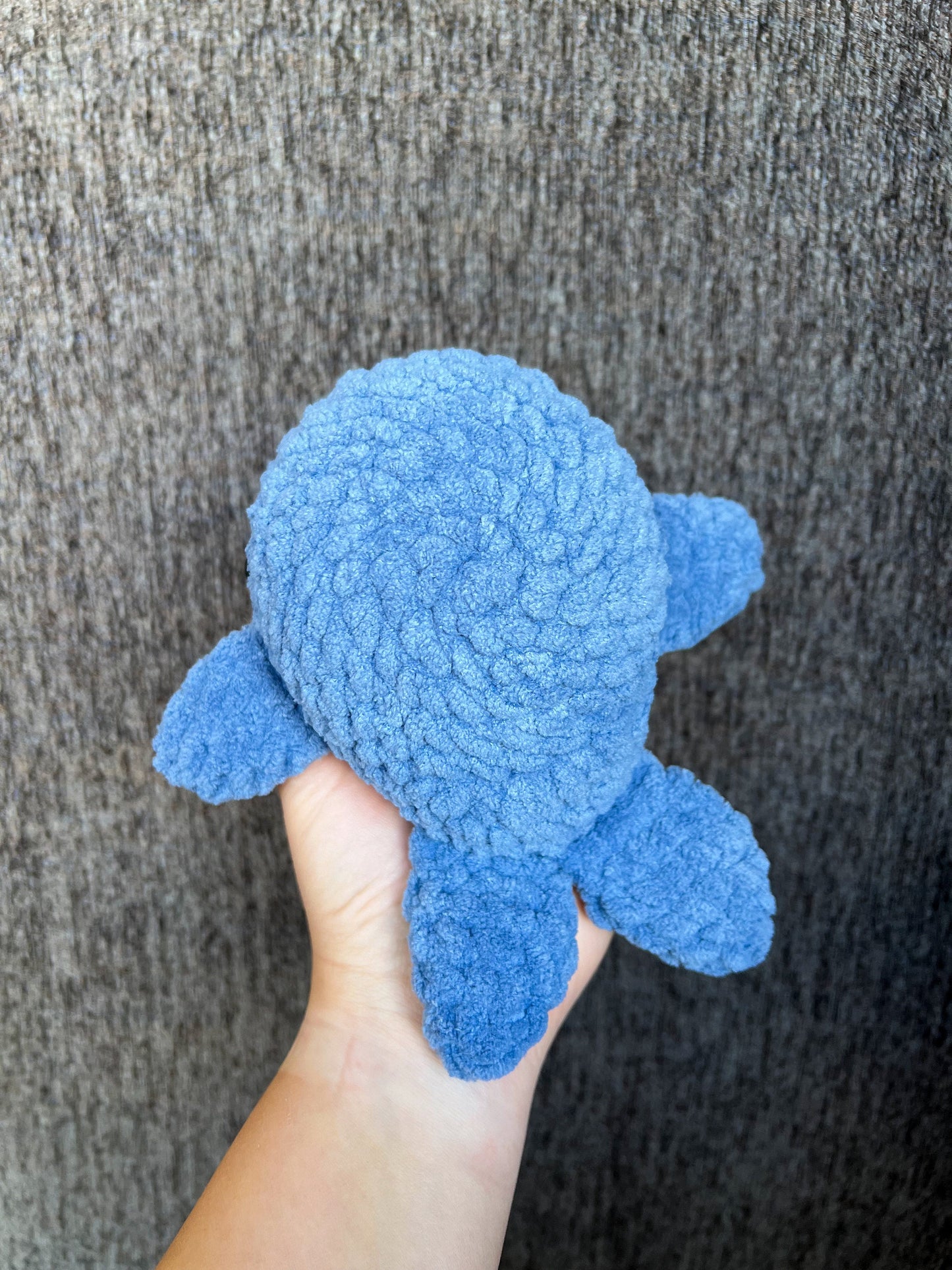 Whale Plushie - Handmade Crochet Stuffed Animal, Ocean Nursery Decor
