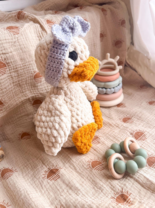 Duck Stuffed Animal – Handmade Crochet Plush Toy – Soft Amigurumi Duck – Baby Shower or Easter Gift for Kids