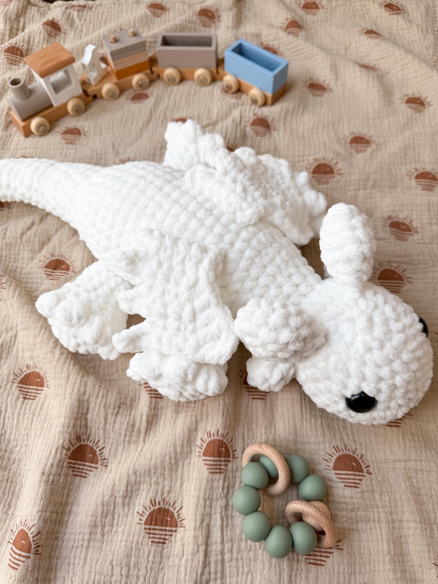 Dragon Stuffed Animal – Crochet Dragon Plushie – Soft Handmade Fantasy Toy