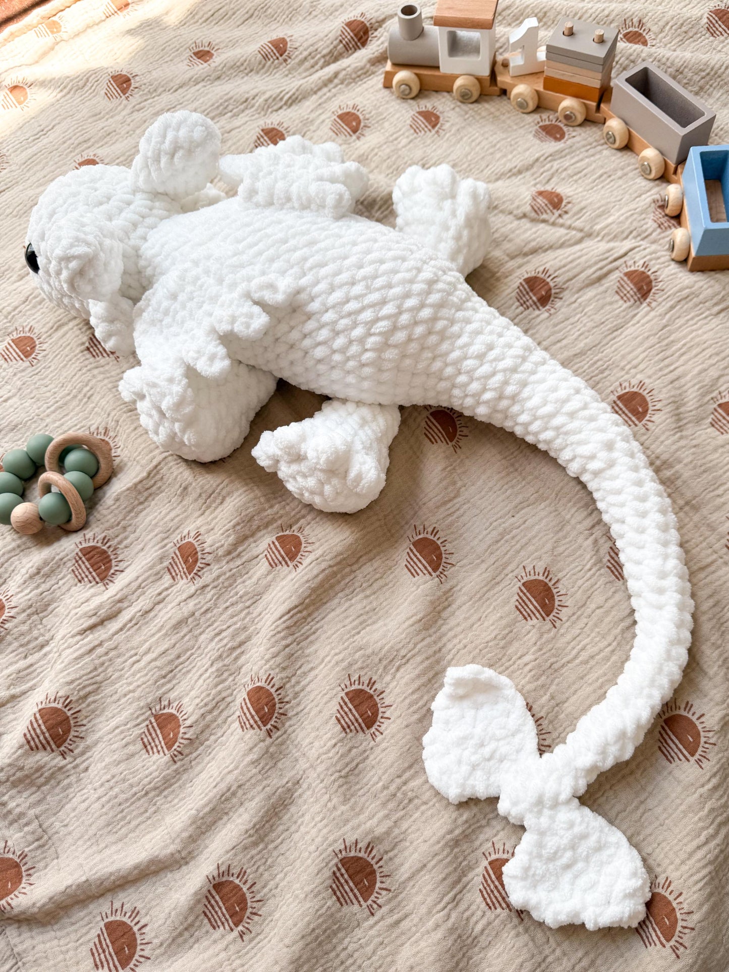 Dragon Stuffed Animal – Crochet Dragon Plushie – Soft Handmade Fantasy Toy