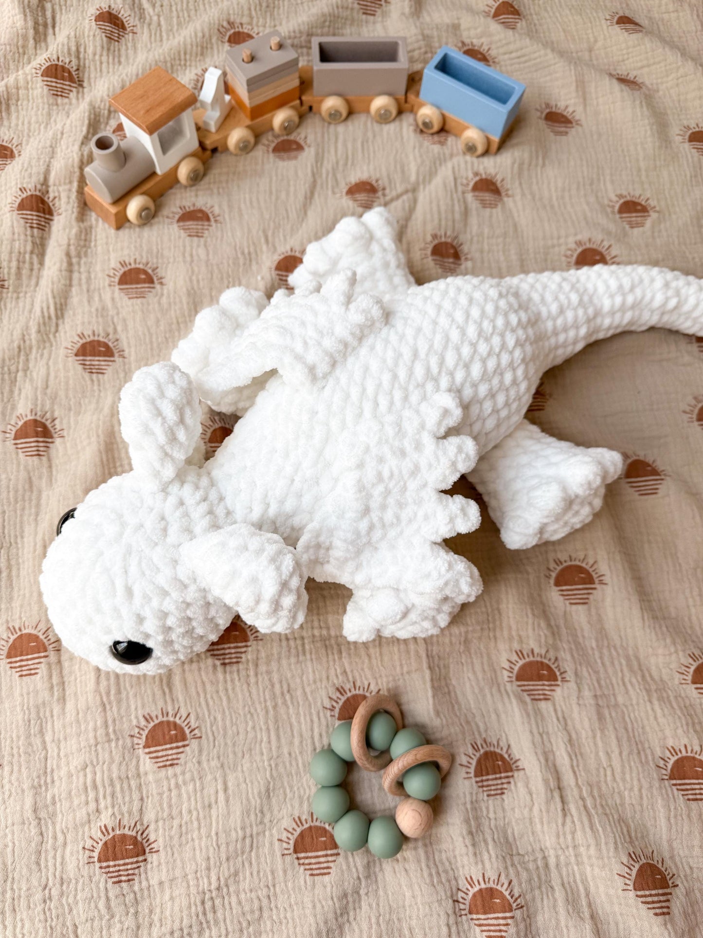 Dragon Stuffed Animal – Crochet Dragon Plushie – Soft Handmade Fantasy Toy