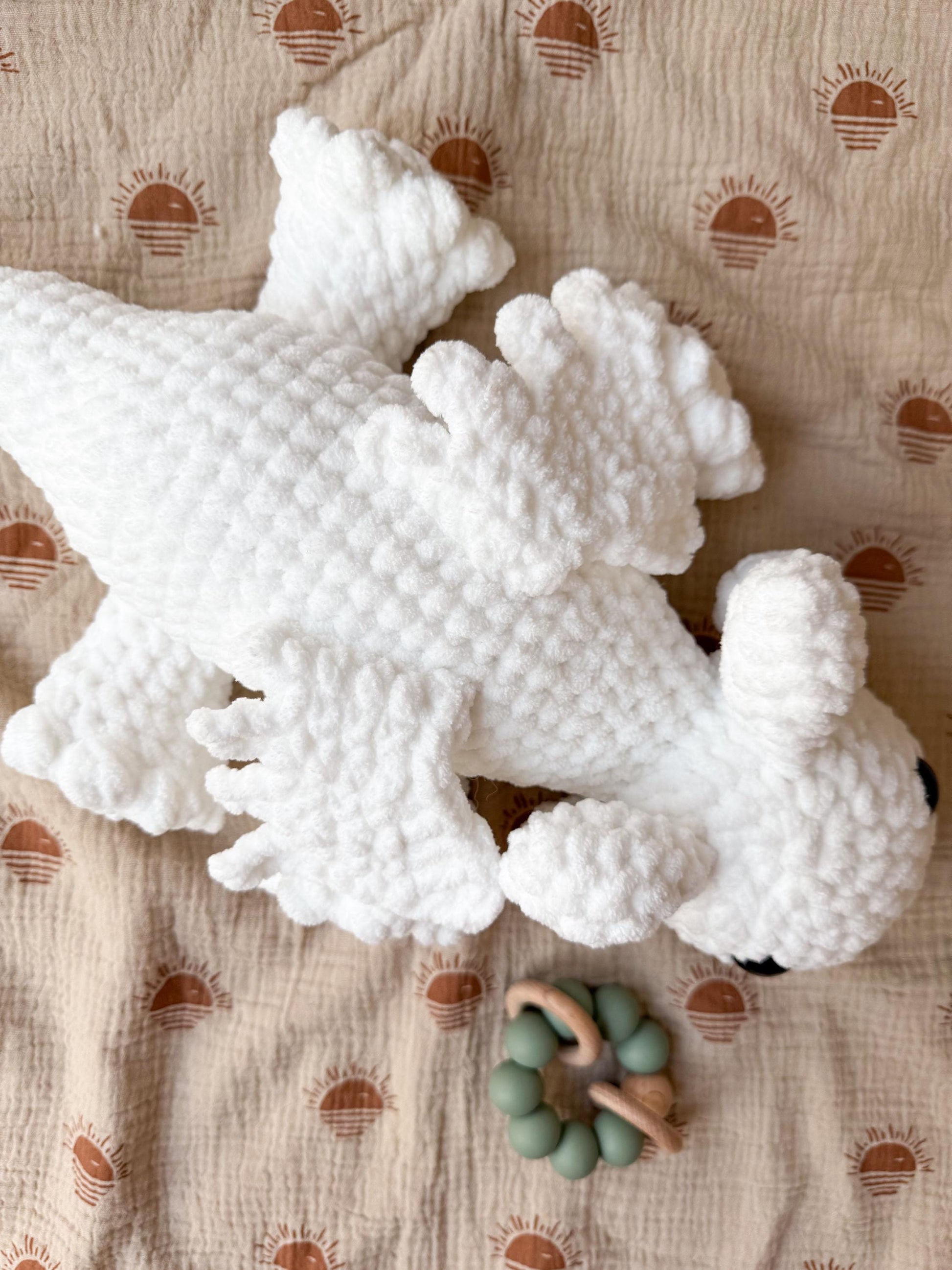 Dragon Stuffed Animal – Crochet Dragon Plushie – Soft Handmade Fantasy Toy
