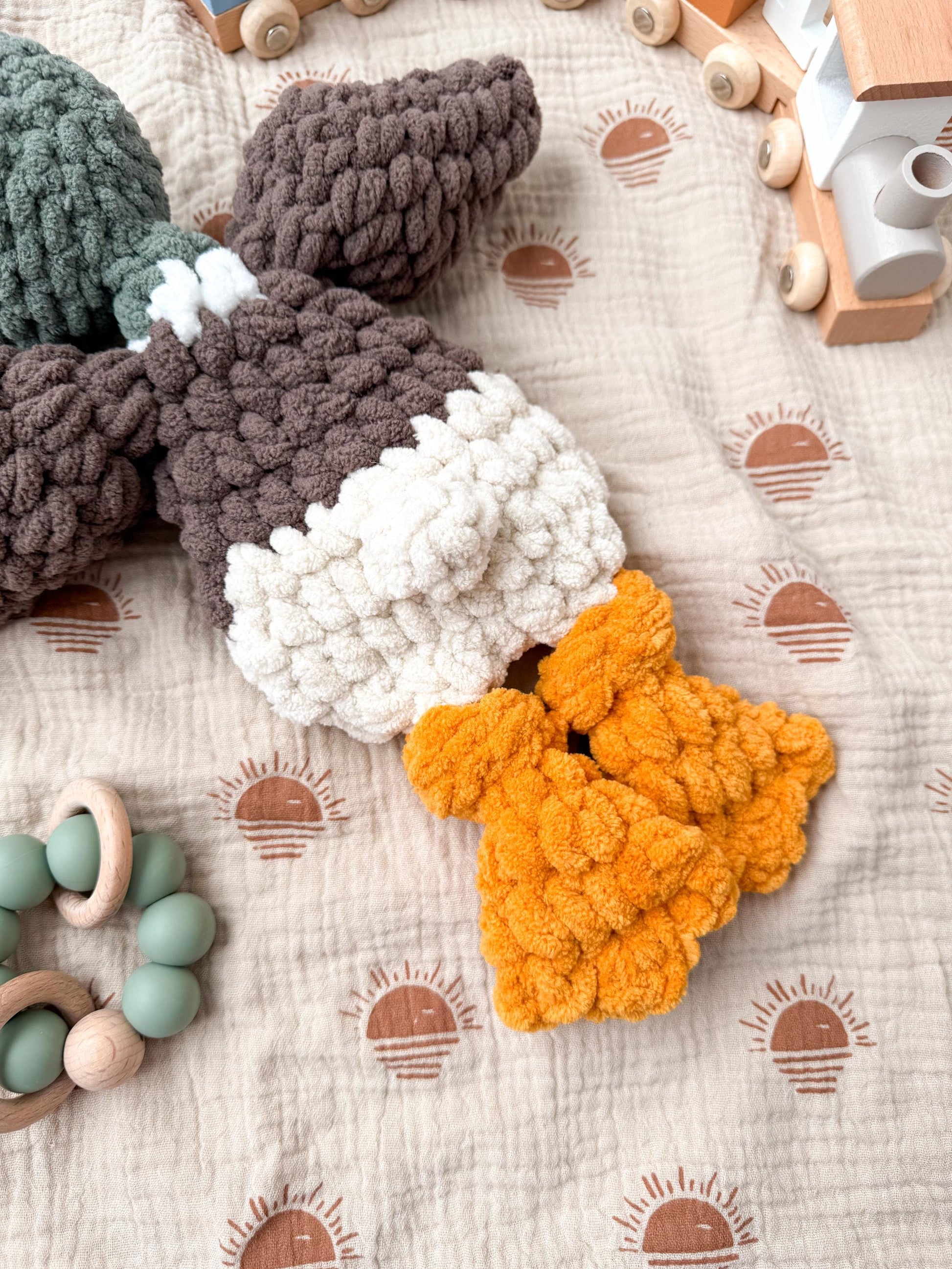 Mallard Duck Lovey – Handmade Crochet Baby Snuggler Security Blanket Gift